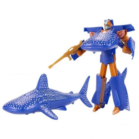 Havsdjur Transformationsrobotleksaker Delfin/Haj Deformationsrobotfigurer för Barn Jul Födelsedagspresenter-WELLNGS