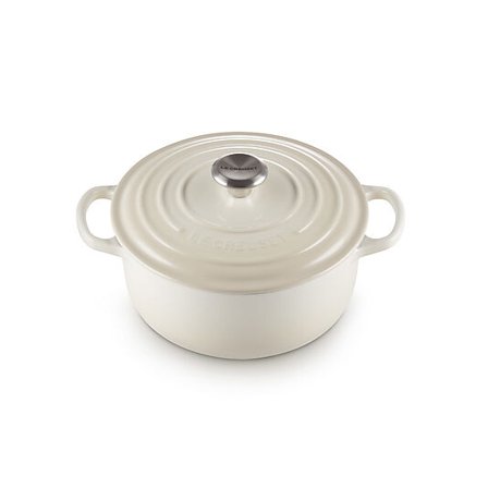 LE CREUSET Signature støpejern rund gryte 20cm Meringue
