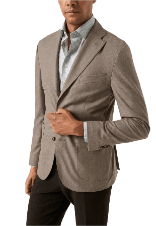 Eton Soft Jacket I Flanell Jackor Herr Beige 54