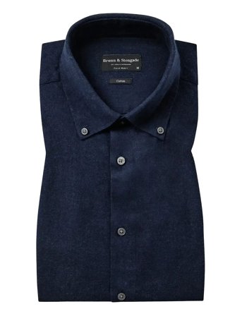 Bruun & Stengade Bs Faruk Casual Modern Fit Shirt - Navy - S