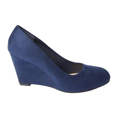 Dorothy Perkins Dam/Dam Duke Wedge Court Shoes 4 UK Marinblå