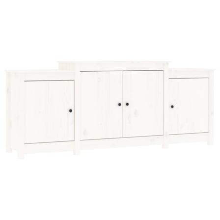 vidaXL Skänk wit 164x37x68 cm massiv furu Vit
