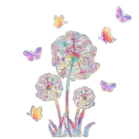 Mælkebøtte Solfanger Vinduesmærke Regnbue Prismeglas Mærke Anti Kollision Fugle Statiske Mærkater Solfanger Statisk Vinduesmærke Ikke-klæbende Til