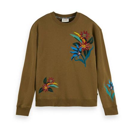 Scotch & Soda Sweatshirt , Groen , Heren , Maat: L