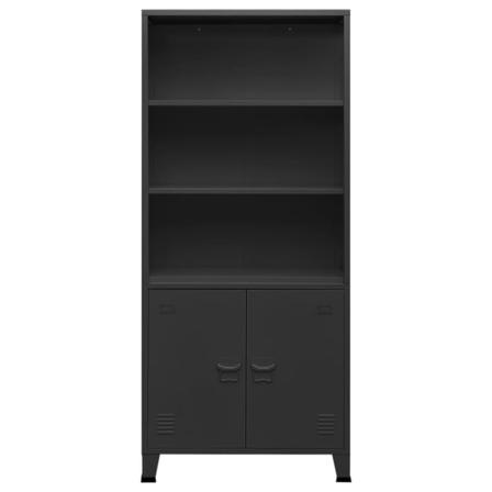 Vidaxl Bokhylla Industriell Antracit 80x32x180 Cm Stål Antracit