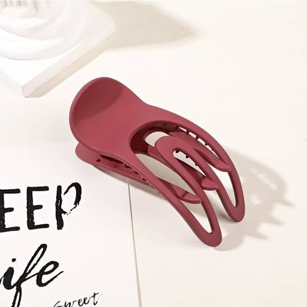 Flade Hårklemmer Hårklo VINRØD