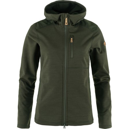 Fjällräven Keb Fleece Hættetrøje XS - female - Deep Forest - Fleece