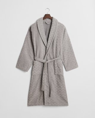 GANT - Jacquard fiskebensmønster concrete grey
