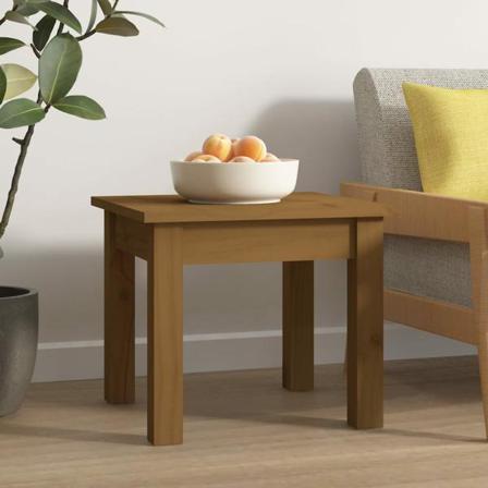 Vidaxl Soffbord Honungsbrun 35x35x30 Cm Massiv Furu Brun