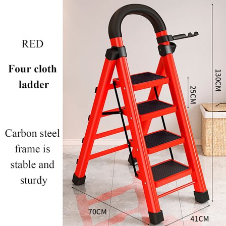 Stege Hemmetrækkelig Teleskopstige Tykkere Stor Pedal Stabil og Holdbar Fiskegårdsstige Indendørs Multifunktionel Trappestige