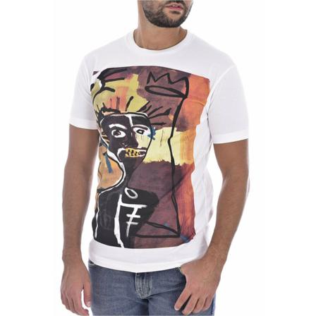 Dsquared2 T-shirt print Africa , Wit , Heren , Maat: S