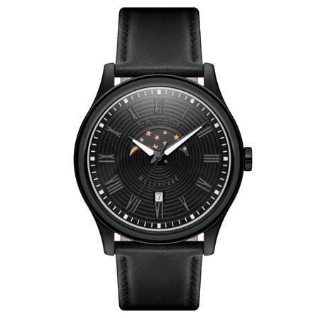 Imperator | Musta teräksinen kuunvaihekello for Men