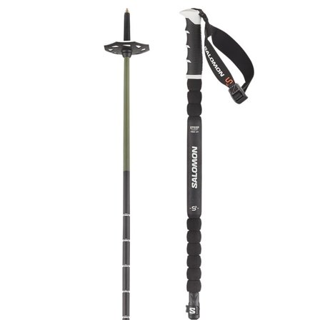 Salomon - Bâtons de ski alpin unisexe Steep Prime Vario S3 - Black / White