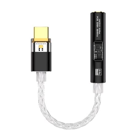 BA23 USB-C til 3,5 mm lydstikadapter med indbygget DAC Black