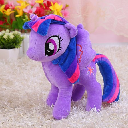 (30cm)Ny Söt Pony Baby Plyschleksak Docka Regnbåge Pony Docka Enhörning Lila
