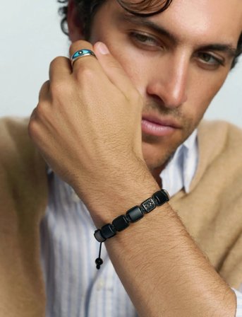 Nialaya The Cz Flatbead Collection - Matte Onyx - Black - M