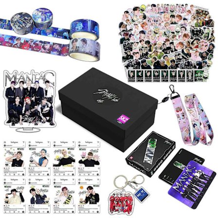 (AZC)Stray Kids Nya Album Maxident Presentförpackning Kpop Merchandise Fotokort Snodd Nyckelring Gåvor till Skzns B