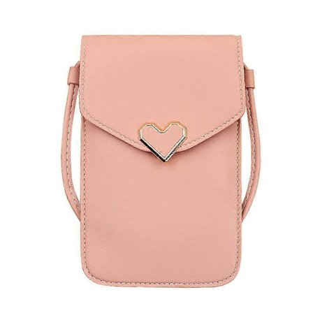 Liten veske for mobiltelefon, crossbody-veske for kvinner med berøringsskjerm og justerbar stropp