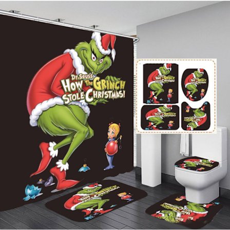 Jul duschdraperi Set för badrum