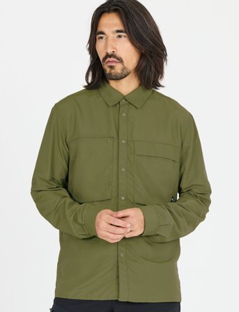 Whistler Elm M L-S Shirt - Khaki green - XL