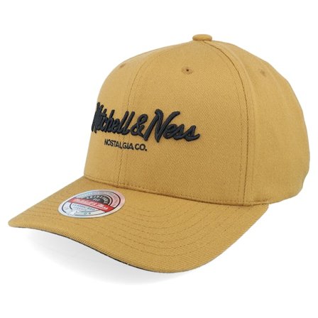 Mitchell & Ness - Amarelo adjustable Boné - Pinscript Classic Red Mustard/Black Adjustable @ Hatstore