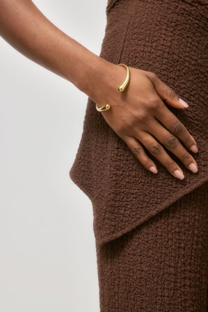 NA-KD Bracelet jonc simple en plaqué or - Bijoux - Or - One Size