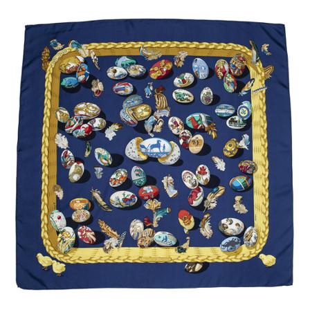 Hermès Vintage, Pre-owned Scarf Blauw, Dames, Maat:ONE Size