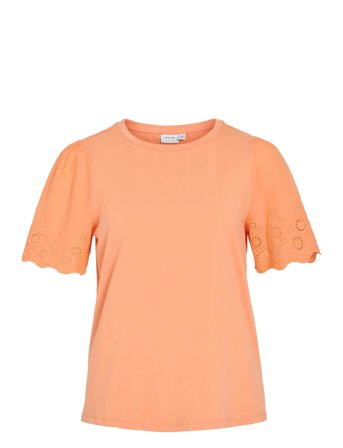 Viceliana O-Neck S/S Top Orange Vila