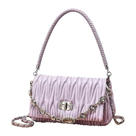 Fashion Pu Bag Casual Temperament En-axlad Handväska För Dejting purple