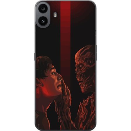 Yhteensopiva Puhelinkuori Nothing Nothing CMF Phone 1 Pimeä fantasian kuva, jossa korostuu ihmisen ja hirviön kohtaaminen vahvalla draamalla ja psyk
