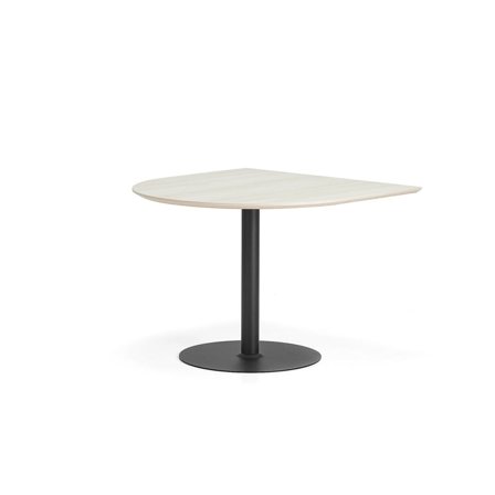 Bord METRIC, halvoval, 1000x1000x720, svart/ask