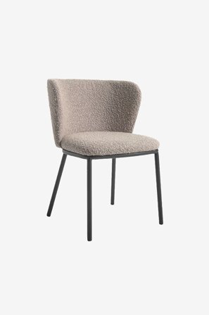 Kave Home - Spisestol Ciselia, 2-pk - Grå - Stoler - Fra Homeroom