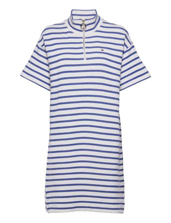 Rlx Stp Half-Zip Knee Dress Ss Blue Tommy Hilfiger