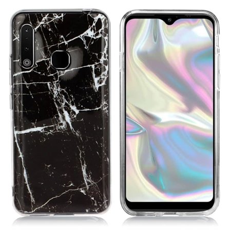 Marmormotiv Samsung Galaxy A70e skal - Svart Marmor