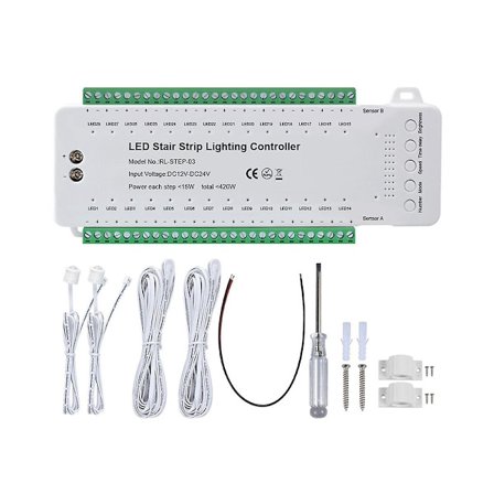 Trappe LED Bevægelsessensor Controller Smart Trappe Induktion Controller Dimmer Trappe Lys Controller