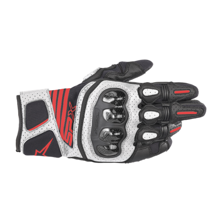 Motorhandschoenen Alpinestars SP X Air Carbon V2 Zwart/Wit/Fluo Rood L