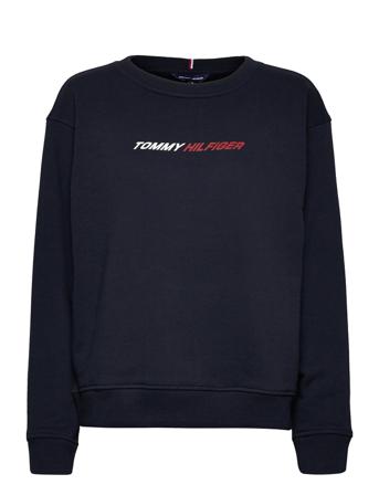 Relaxed Branded C-Nk Sweatshirt Sweatshirt Trøje Navy Tommy Sport