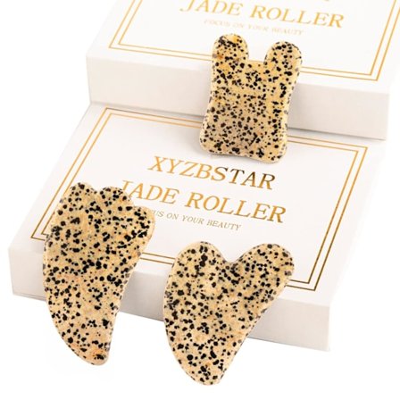 Uusin malli 2025 Gua Sha -kasvotyökalusetti, 3 kpl Guasha-hierontatyökalu Jade Gua Sha -raapimishierontalaite kasvoille, kaulalle, silmille ja 