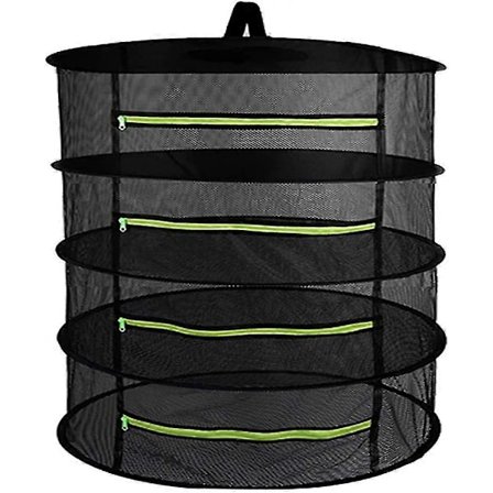 Torknät. 4 Lager Hängande Korg Med Dragkedja. Vikbar Torkställning