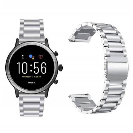 Fossil Gen 5 Carlyle HR / Julianna HR ruostumattomasta teräksestä valmistettu ranneke - Hopea