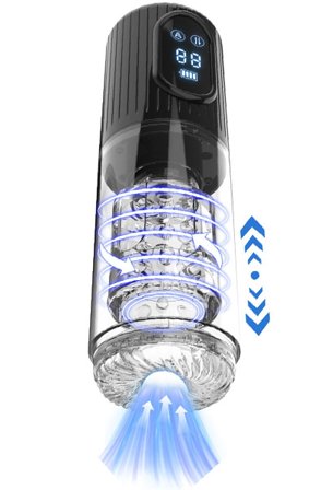 Masturbator With Suction, Rotating & Thrusting Motion