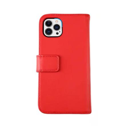Iphone 12/12 Pro Plånboksfodral Genuint Läder Rv - Röd Röd