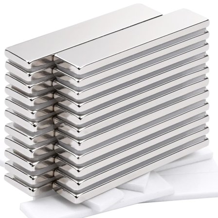 22 Pak Neodym Flade Rektangel Magneter - 50 x 10 x 3 mm - Stærke Klæbemagneter - Ekstra Stærke Magneter til Magnetisk Glastavle