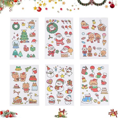 Jul Klistremerke Scrapbooking, Julegave Klistremerker, Jul Klistremerke, Jule Klistremerker, Jul Klistremerker, for Juledekor Bag E