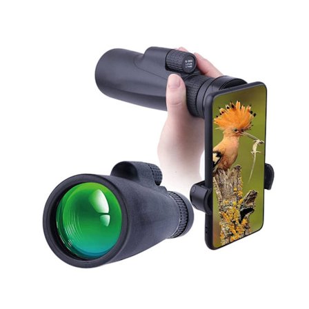 10-30X50 Monokulärt Teleskop för Vuxna Vattentätt HD Monokulärt Gevärssikte med Smartphone för Fågelskådning Vandring YEMAESRE