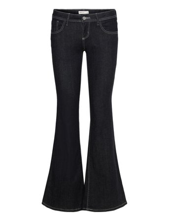 Gina Tricot Ultra Low Flare Jeans - Black - 38