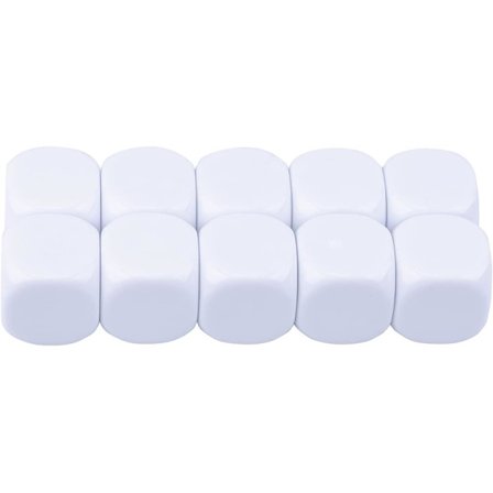 10 stk. 20MM sekssidet tomt rundt terning undervisningsressourcer spil pla