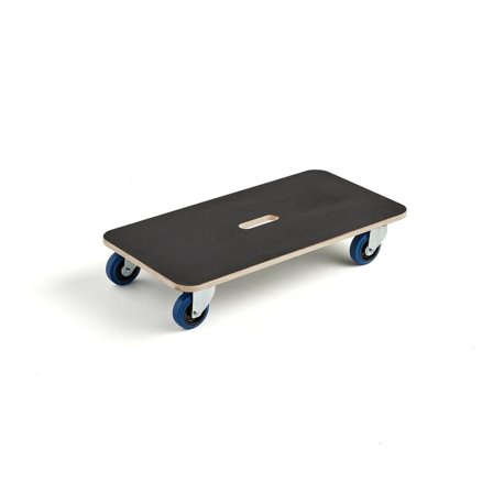Plywood dolly with anti-slip platform, 800x400 mm, 400 kg