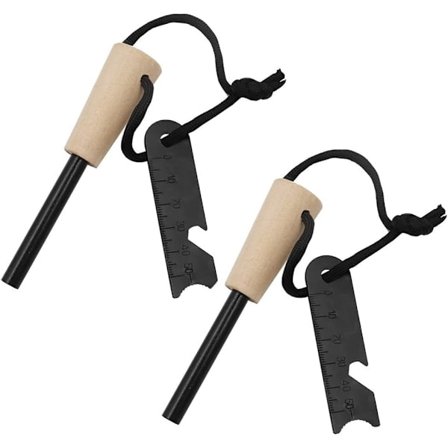 2-pack 7-i-1 Eldstål Kit, Överlevnadskit - Eldstål Överlevnadständare Typ