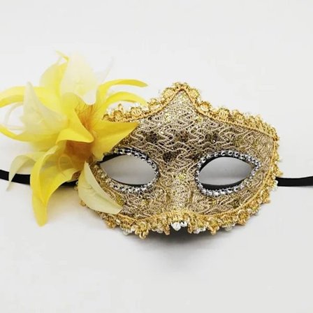 Spets Ögonmasker Maskeradmasker GULD guld